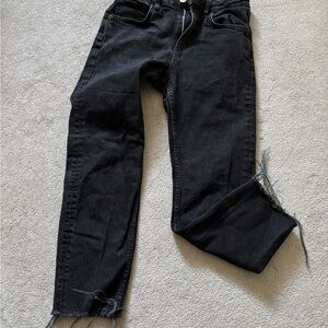 Zara Black Distressed Women Jeans